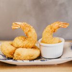 Tempura on Ceramic Plate